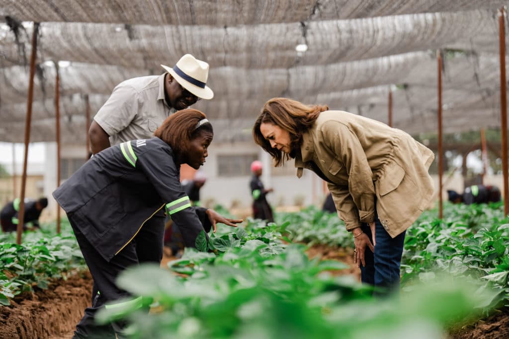 US Vice President Kamala Harris visiting Panuka Farm