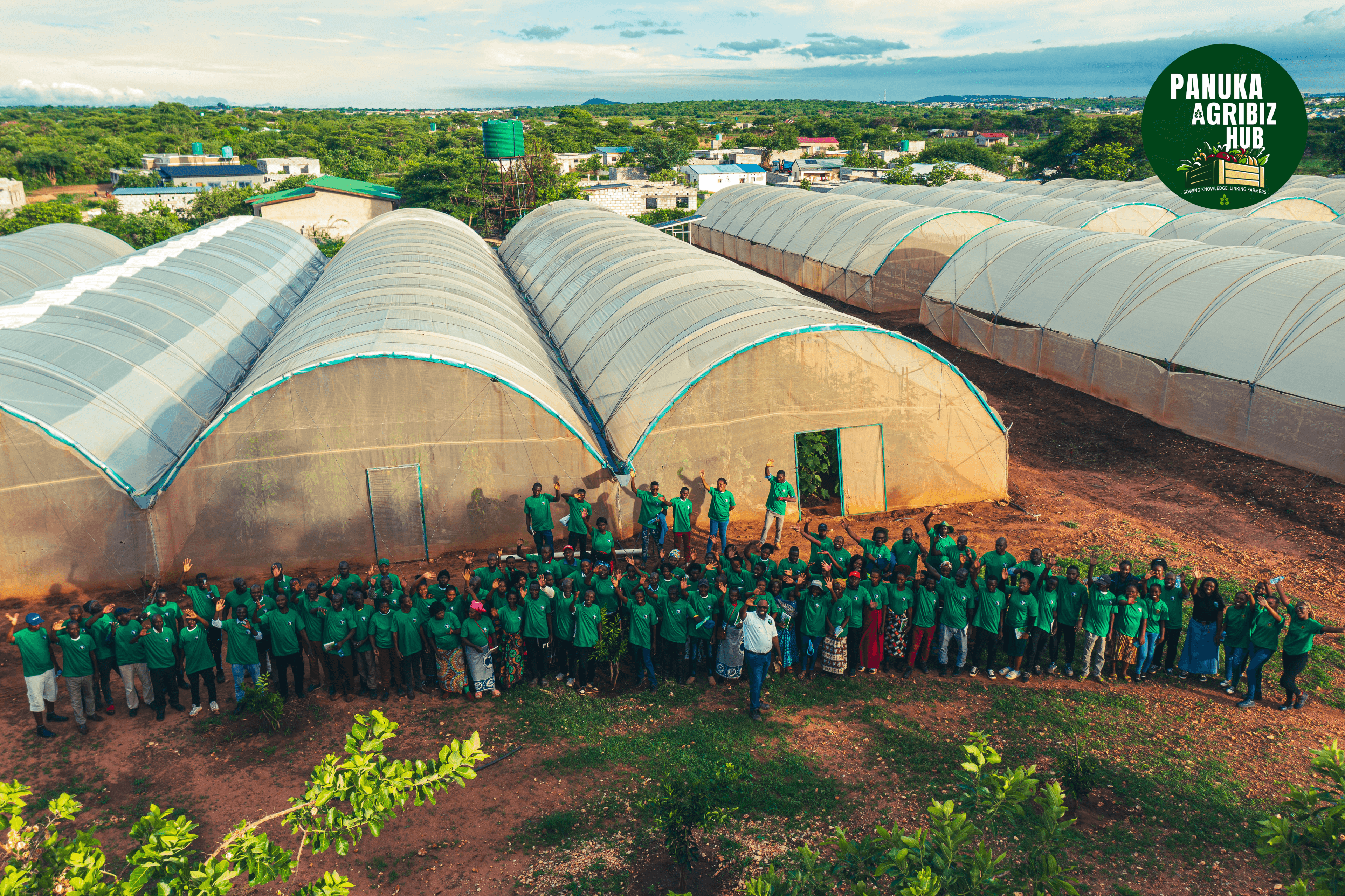 Farmers at the Panuka Farm greenhouse complex during a Agribusiness Bootcamps session
